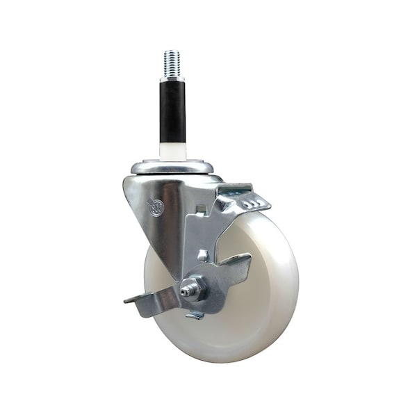 4'' Nylon Swivel 7/8'' Expanding Stem Caster with Brake